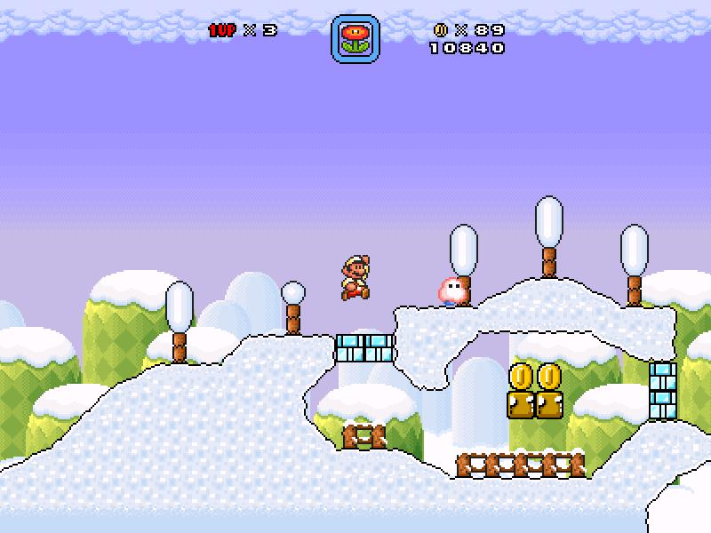 Super Mario Bros X зимняя прогулка